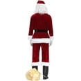 thumbnail image 6 of oqasdz Christmas Outfits Santa Outfits for Velvet with Detachable for Holiday Party Christmas Outfits Festive Celebrations, 6 of 7