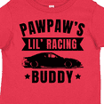 thumbnail image 4 of Inktastic Pawpaw's Lil' Racing Buddy with Car Silhouette Boys or Girls Toddler T-Shirt, 4 of 5