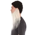 thumbnail image 4 of HPO Adult Men's Fake Mustache & Beard, Southern Long Gray Costume Beard Set, Synthetic Hair, 4 of 11