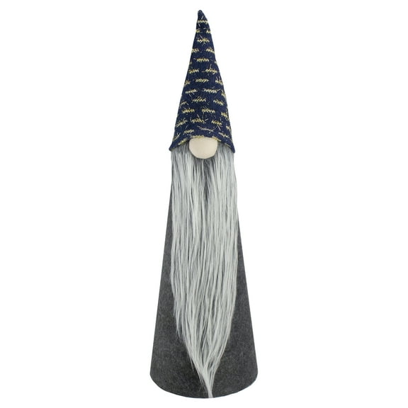 Northlight Tall Cone Gnome Christmas Figure - 20" - Gray and Blue