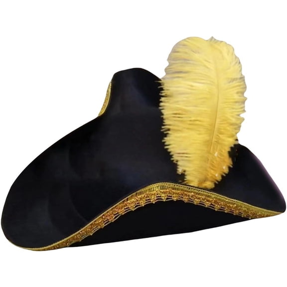 Jiibva Pirate Hat for Women Men Colonial Tricorn Halloween Accessory Accessories