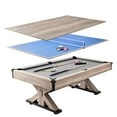 thumbnail image 3 of KFFKFF 7ft Billiards Table Combo Set 3-in-1 Multi Game Pool Table Full Accessory, 3 of 9