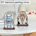 thumbnail image 4 of 2pcs Diamond Painting Kit with Mirror Wolf Head Dreamcatcher DIY 5D Sparkling Rhinestones with Rotatable Mirror Surface Handmade Artwork Gift, 4 of 7