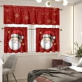 thumbnail image 2 of Red Christmas Santa Small Kitchen Curtains Sets Valance for Kitchen Windows Short Curtains Window Treatments Valance Sets for Kitchen Cafe 3 Piece Kitchen Curtains, 2 of 6
