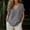 Gray, variant on 2026 Summer Women's V-Neck Dolman Blouse, Short Sleeve Loose Fit Casual Solid Color Tunic Top with Curved Hem for Everyday Streetwear and Vacation