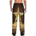 thumbnail image 3 of Picia Golden Glitter And Light Mens Soft Woven Cotton Elastic Waistband Sleep Pajama Pant Lounge Sleep Pant With Pockets And Drawstring-Medium, 3 of 9
