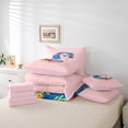 thumbnail image 6 of Manfei Girl Personalized Gifts 7pcs Bedding Comforter Set,Colorful Letter C Queen Bedding Sets,Cartoon Axolotl Watercolor Croal Queen Sheet Sets For Princess,Lightweight Room Decoration Reversible, 6 of 8