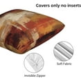 thumbnail image 6 of Burnt Orange Abstract Throw Pillow Covers 18 X 18 Inch Set of 2 Rust Art Painting Decorative Pillow Cases Cushion Covers for Sofa Couch Car Bedroom Home Decor, 6 of 6
