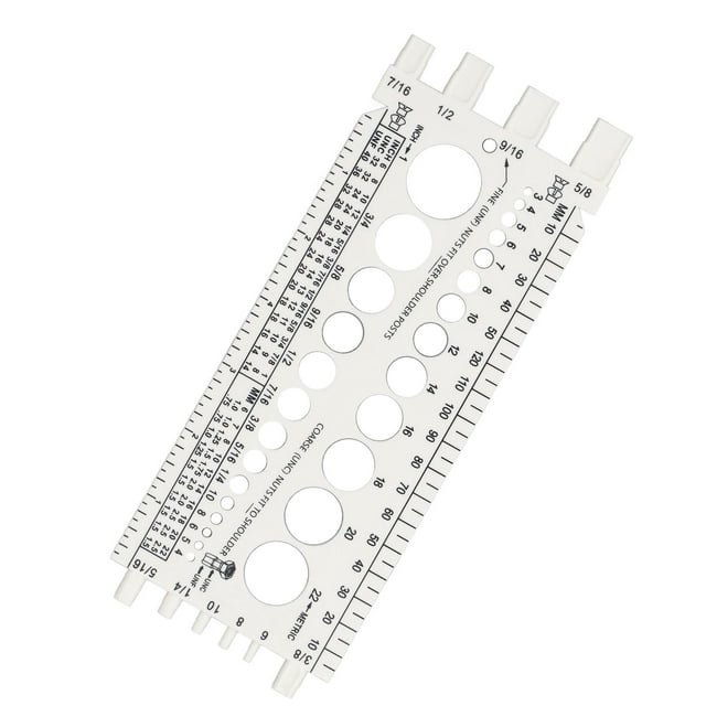 Nut and Bolt Thread Checker, M3 to M22 13 Metric and #4 to 3/4 Imperial Sizes Bolt Size and Thread Gauge, Bolt Thread Identifier Gauge, Nut Bolt Thread Gauge Checker