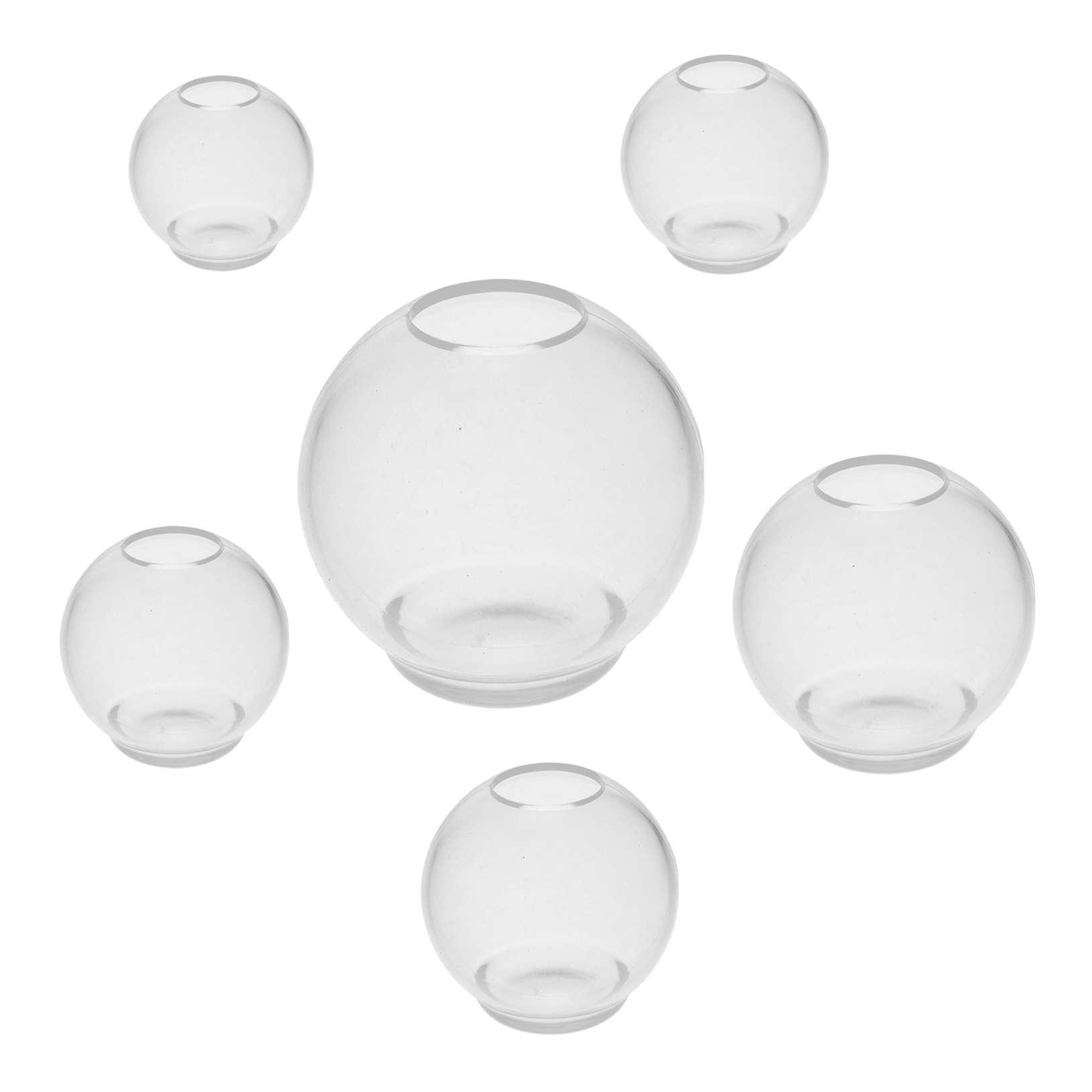 FONDOTIN Silicone Sphere Molds for Epoxy Resin Crafting, 6-Piece Set for Resin