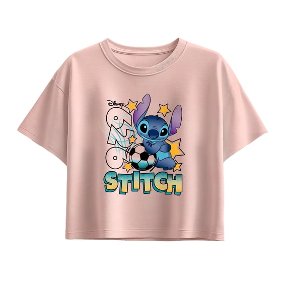 Lilo & Stitch - Retro Soccer Jersey - Youth Girls Boxy T-Shirt