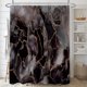 thumbnail image 1 of Cortinas de ducha de mármol NEWSUYAA, cortina de ducha de mármol negro, morado y azul, líneas abstractas grises doradas agrietadas, decoración moderna para baño, cortinas de baño impermeables con, 1 of 7