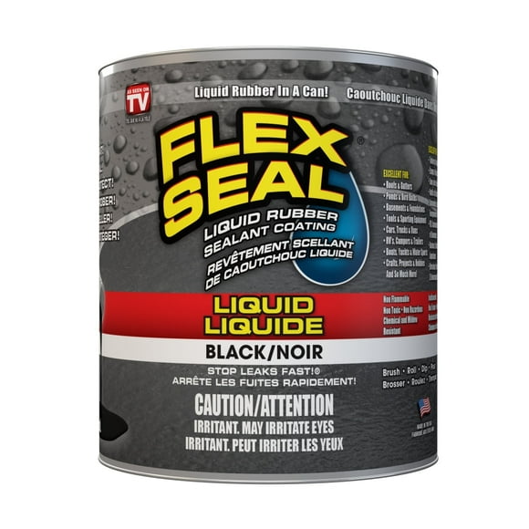 Flex Seal Liquid, Rubber Sealant Coating, Black, 32-oz