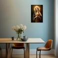 thumbnail image 2 of ZHONGYUTONG Virgin Mary Wall Decor Catholic Canvas Wall Art Spiritual Pictures Painting Prints for Office Church Prayer Room Framed (12.00" x 18.00"), 2 of 5