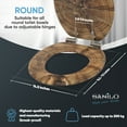 thumbnail image 3 of Sanilo Soft Close Toilet Seat ROUND, Quiet and Slow Close Lid and Seat, Strong Bumpers and Hinges, Old Tree, 3 of 8