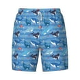 thumbnail image 4 of Lsque Mens Swim Trunks Blue Fish Pattern - Bathing Suit Compression Liner - Beach Swim Shorts Swimwear - (S-3XL) - Stretch Quick Dry -3X-Large, 4 of 9