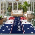 thumbnail image 2 of Large Area Rugs 6'x9', America Flag Carpet Runner Indoor Outdoor Rugs Home Decor Aesthetic, Red Blue White Star Independence Day Non Slip Mats Washable Accent Rug for Living Room Bedroom, 2 of 8