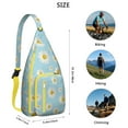 thumbnail image 3 of Waterproof Hiking Backpack Sling Bag for Women – Lightweight Crossbody Chest Bag for Travel, Outdoor & Everyday Use – Boho Daisy Floral Vintage Design, 3 of 4