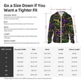 thumbnail image 4 of Rocae Neon Mardi Gras Print Breathable Sun Protection Hoodie Quick-Dry Lightweight Long Sleeve Hoodie Unisex Running Sports Shirt Small, 4 of 9