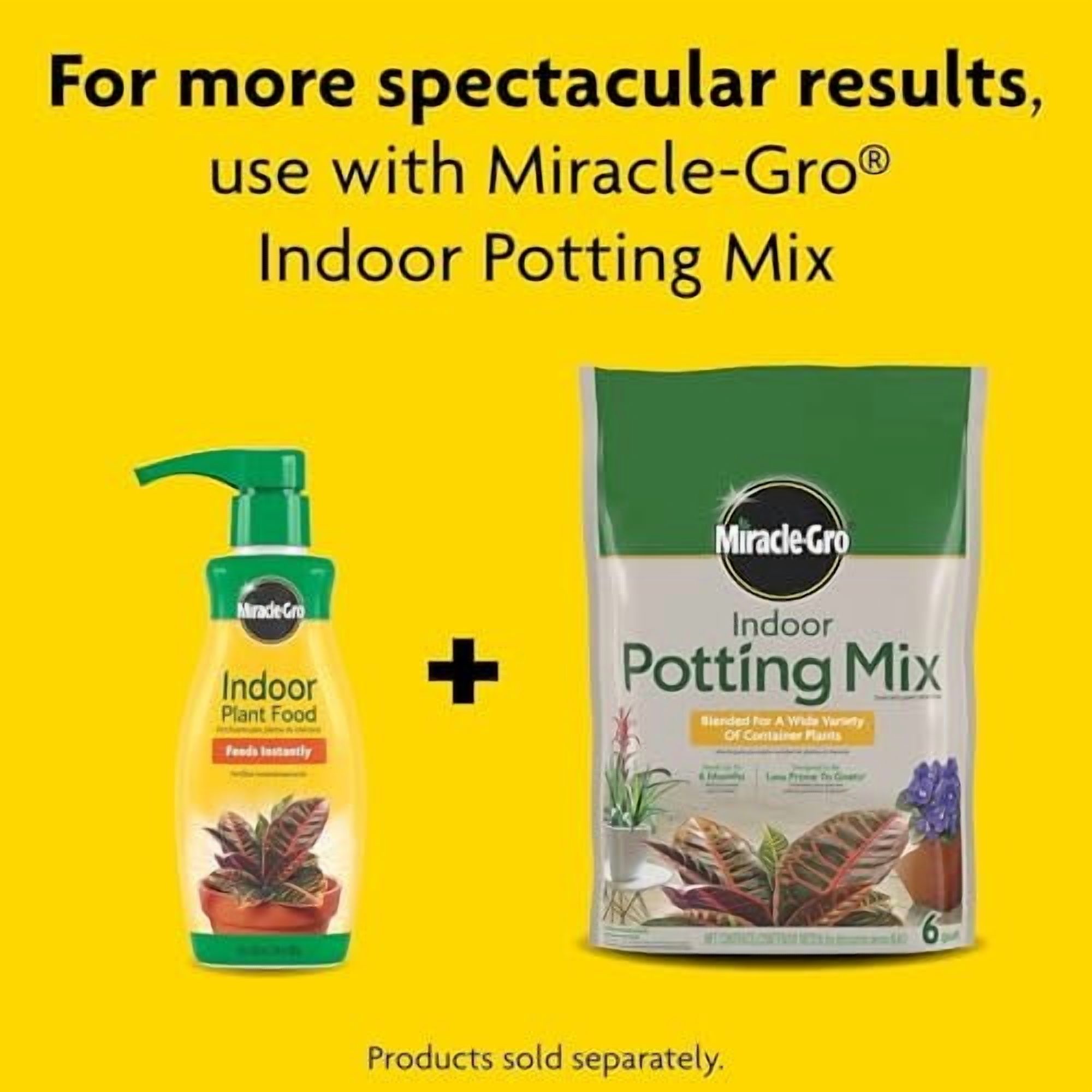 Miracle-Gro Indoor Plant Food, Liquid Plant Food for Houseplants, Snake Plants, Peace Lilies, Flowers, Vegetables, Herbs and More, 8 oz., 3-Pack