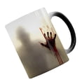 thumbnail image 1 of Wosthever Taza de cerámica para beber, utensilios de cocina, cambio de Color sensible, taza de bebida de agua de terror, regalo espeluznante Kits de decoración para fiestas, 1 of 6