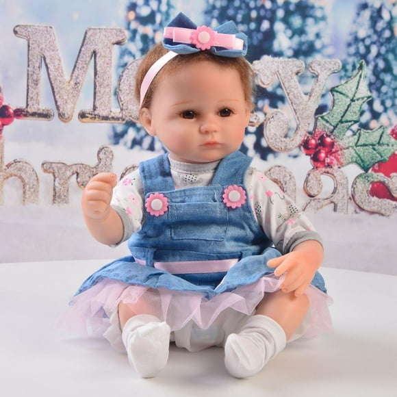 6 piezas de ropa de muñeca Adorable para bebé Reborn de 16-17 pulgadas perfecl azul