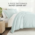 thumbnail image 6 of Noble Linens Aqua Starlight Pattern 3-Piece Duvet Cover Set, Full/Queen, 6 of 10