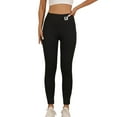 thumbnail image 2 of Women's Fashionable Thermal Slim Pants-Winter High Waisted Stretchy Thick Warm Leggings Black XL, 2 of 6