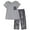 Grey, variant on MyFav Women's Capri Pajama Sets 2-Piece Top & Capri Pants Sleepwear Set,Grey,L