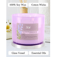 thumbnail image 6 of Sage Lavender Cedarwood 3-Wick Soy Candle – Earthy Aromatherapy Candle in Gift Box | 15.8 oz Clean Burning Relaxing Scented Candle for Men & Women, 6 of 7