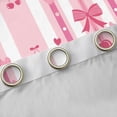 thumbnail image 4 of Castle Fairy Kawaii Bow Blackout Curtains Set of 2 (52x84 Each) for Kids Children Girls,Cute Cherry Love Heart Window Curtains,Geometric Stripes Curtains and Drapes,Lightweight Room Decor, 4 of 6
