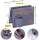 thumbnail image 2 of Caddy de cabecera, organizador de almacenamiento de cabecera con 5 bolsillos, soporte de gafas de tableta de teléfono de revista de Control remoto para el escritorio del sofá del dormitorio del hogar Vhermosa Cabeceras, 2 of 7