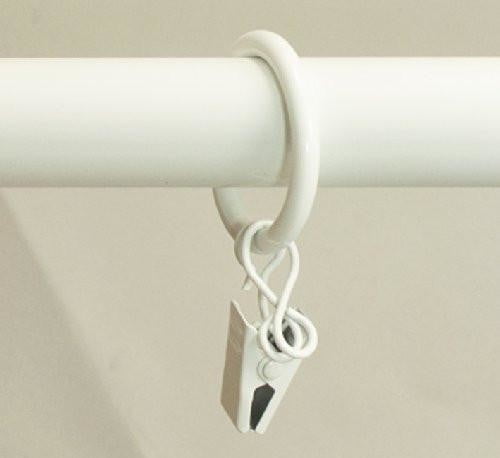 Set of 40 Metal Curtain Drapery Clip Rings 1" Inner Diameter,Fit Up To 3/4" Rod 