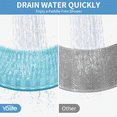 thumbnail image 4 of Yolife Non-Slip Grass Bath Mat with Strong Suction Cups, 25.6"x13.4" Quick-Drain Shower Floor Mat for Foot Scrubbing & Massage, Light Blue, 4 of 8