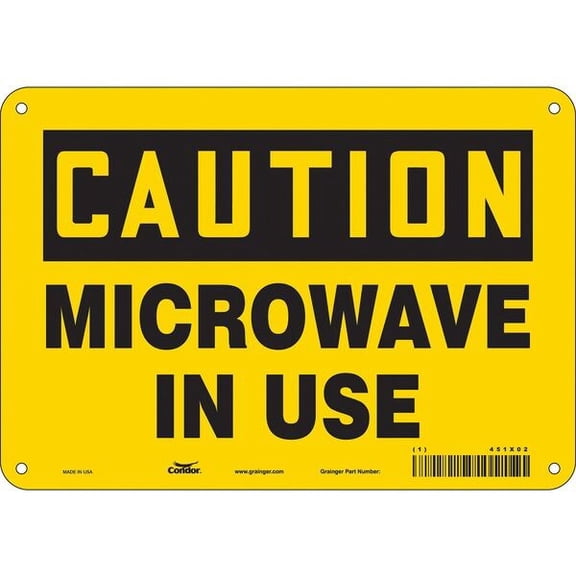 Condor Safety Sign Radiofrequency/Microwave,7"H 451X02