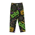 thumbnail image 4 of Junzan Carnival Mardi Gras3 Women'S Pajama Pants Drawstring Comfy Sleep Bottoms With Pockets, 4 of 9