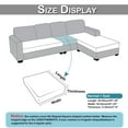 thumbnail image 4 of Lapalife Velvet Stretch Couch Cushion Cover for L Shape Sectional Sofa, Extra Large Plush Cushion Slipcover Sofa Furniture Protector, Dark Gray, 4 of 8