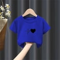 thumbnail image 5 of Pretxorve Kids Boys Girls Short Sleeve Graphic Tee Summer Heart Print Round Neck Casual Outfit Shirts 1-12Y, 5 of 5