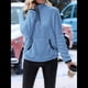 thumbnail image 4 of Sudadera Informal de con Cremallera de un Cuarto para Mujer, Larga, Ligera, Suave y Afelpada, con Bolsillos. Azul M, 4 of 8