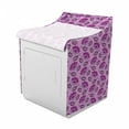 thumbnail image 2 of Purple Washer Cover, Floral Composition Damask Inspired Illustration of Nature Victorian, Decorative Accent for Laundromats, 29" x 28" x 40", Purple Lilac Dark Purple, by Ambesonne, 2 of 3