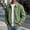 Green, variant on Jjayotai Men's Zip Up Jacket Collared Bomber Sleeve Pocket Utility Outerwear Casual Loose Fit Fall Winter Streetwear Ribbed Cuffs