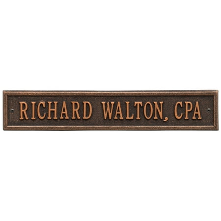 Whitehall Products 1076OB Standard Wall One Line Arch Extension Address Plaque, Oil Rubbed Bronze