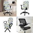 thumbnail image 2 of FKELYI 4 Pcs Set Office Chair Slipcovers with Armrest Covers Mediterranean Floral Lemon Print Stretchable Swivel Computer Chair Protective Cover for Home Office Decor, 2 of 7