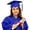 Blue, variant on Graduation Gown and Cap for Kids Academic Play Formal Wear Outfit Gothic plus Size Dress for Women Short Gothic Dresses for Women Black Robe Men Gothic Black Lace Dress Wooden Shield Doublet
