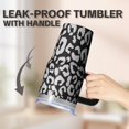thumbnail image 5 of 20oz Geometric Design Double Wall Handle Tumbler, Stainless Steel Insulated Travel Coffee Mug Leak Proof Texture, 5 of 5
