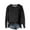 Black, variant on Lmnyox Button Down Cardigan for Women Solid Long Sleeve Crew Neck Knit Tops Fall Winter Fashion Sweaters
