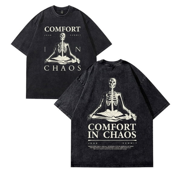 john summit Merch Go Back T-shirt unisex pure cotton washed clothes trendy casual short sleeved top