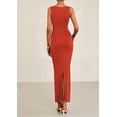 thumbnail image 2 of Vestido midi PRETTYGARDEN 2025, ajustado fruncido, sin mangas, de verano, 2 of 9