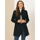 thumbnail image 3 of Abrigo De Invierno Elegante PaMujer Abrigo Largo De Un Solo Pecho Con Cuello Alto En Mitad Del Muslo Negro 3XL, 3 of 6