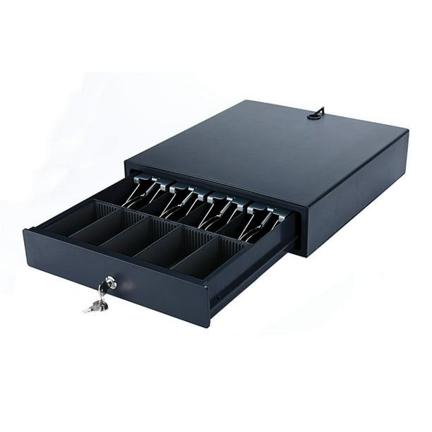 Adesso 13” POS Cash Drawer with Removable Cash Tray, Black Walmart